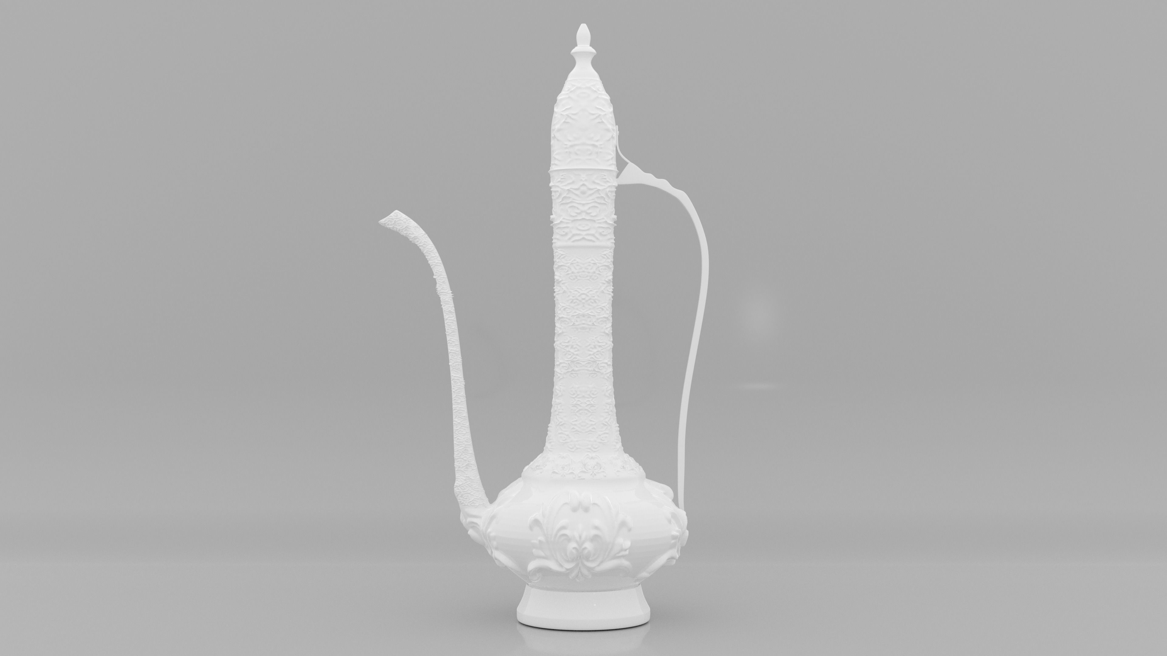 Vintage Arabic jug  Low-poly 3D model_1
