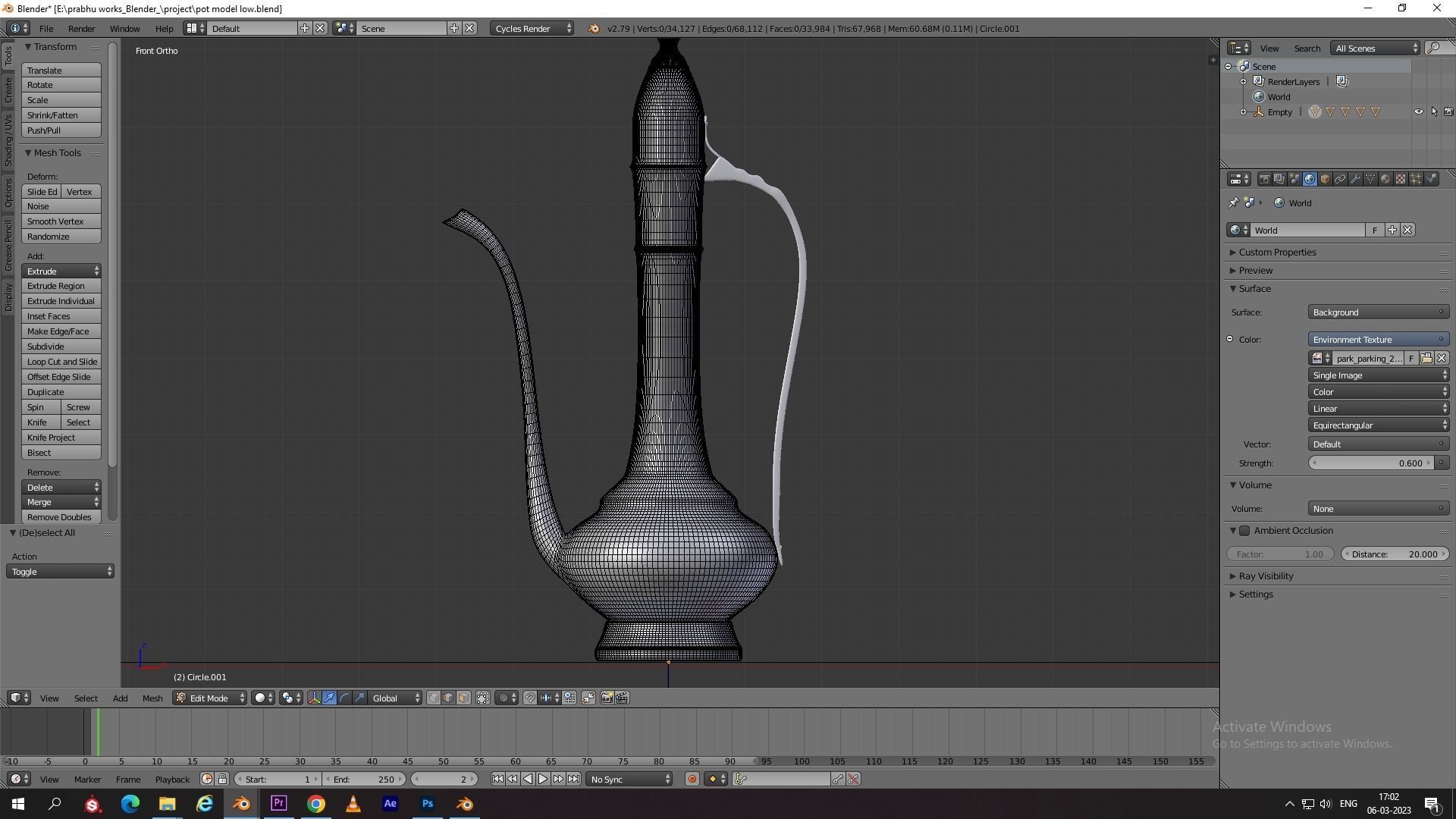 Vintage Arabic jug  Low-poly 3D model_15