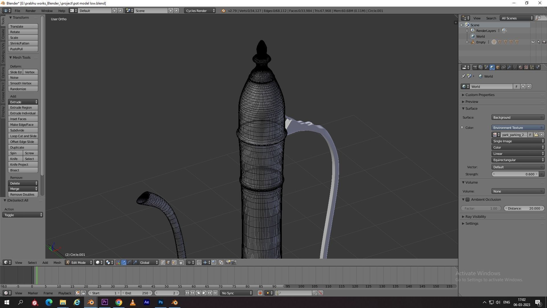 Vintage Arabic jug  Low-poly 3D model_16