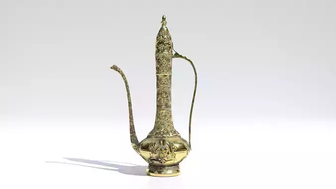 Vintage Arabic jug  Low-poly 3D model