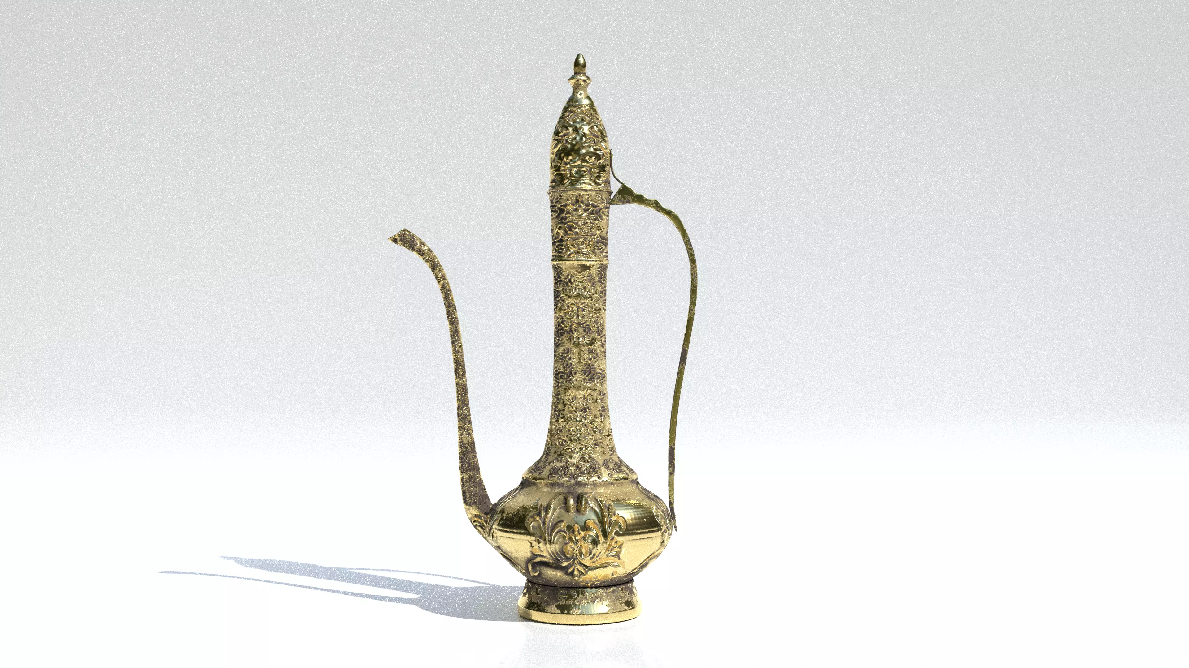 Vintage Arabic jug  Low-poly 3D model_0