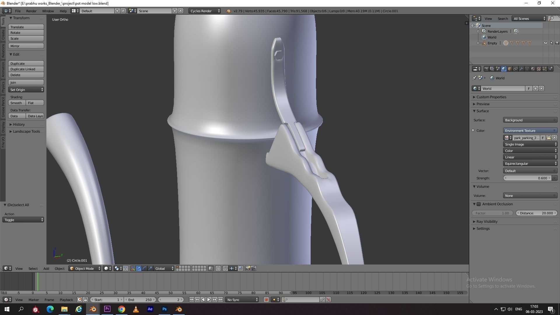 Vintage Arabic jug  Low-poly 3D model_17