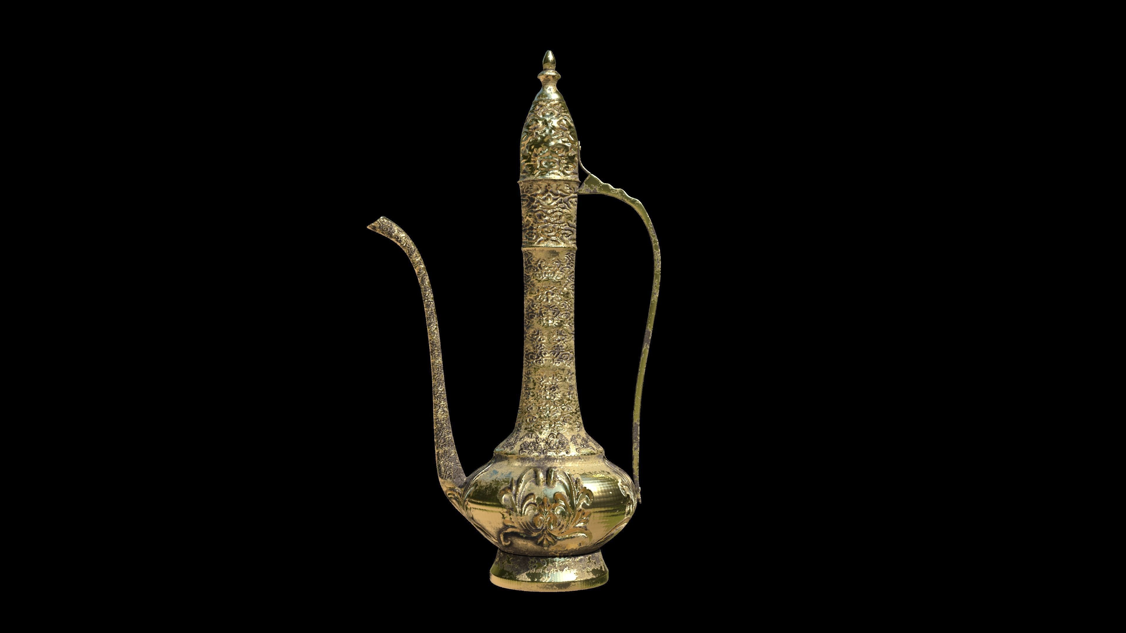 Vintage Arabic jug  Low-poly 3D model_3