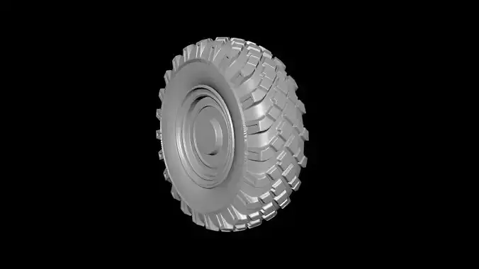 A MODLE OF A TRUCK TIRE