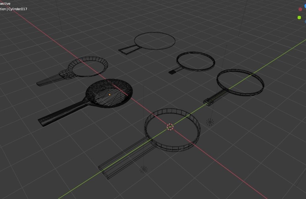 Frying Pans Low-poly 3D model_2