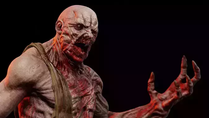 Mutant Zombie Game Ready Character