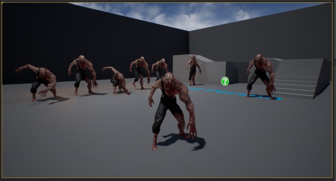 Mutant Zombie Game Ready Character Low-poly 3D model_10