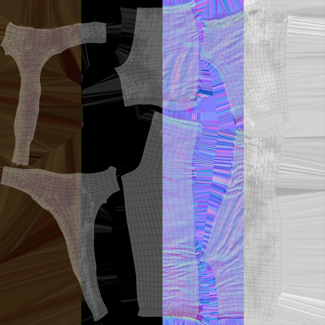 Mutant Zombie Game Ready Character Low-poly 3D model_20