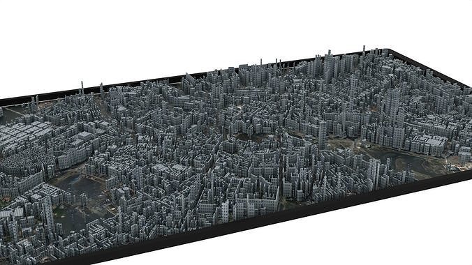 City of Minsk  Low-poly 3D model 3