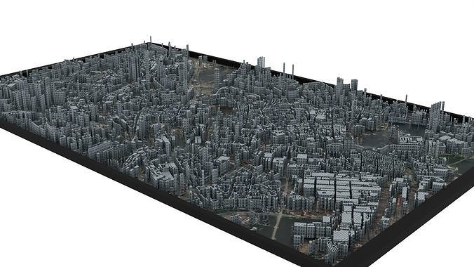 City of Minsk  Low-poly 3D model 6