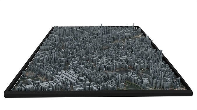 City of Minsk  Low-poly 3D model 5