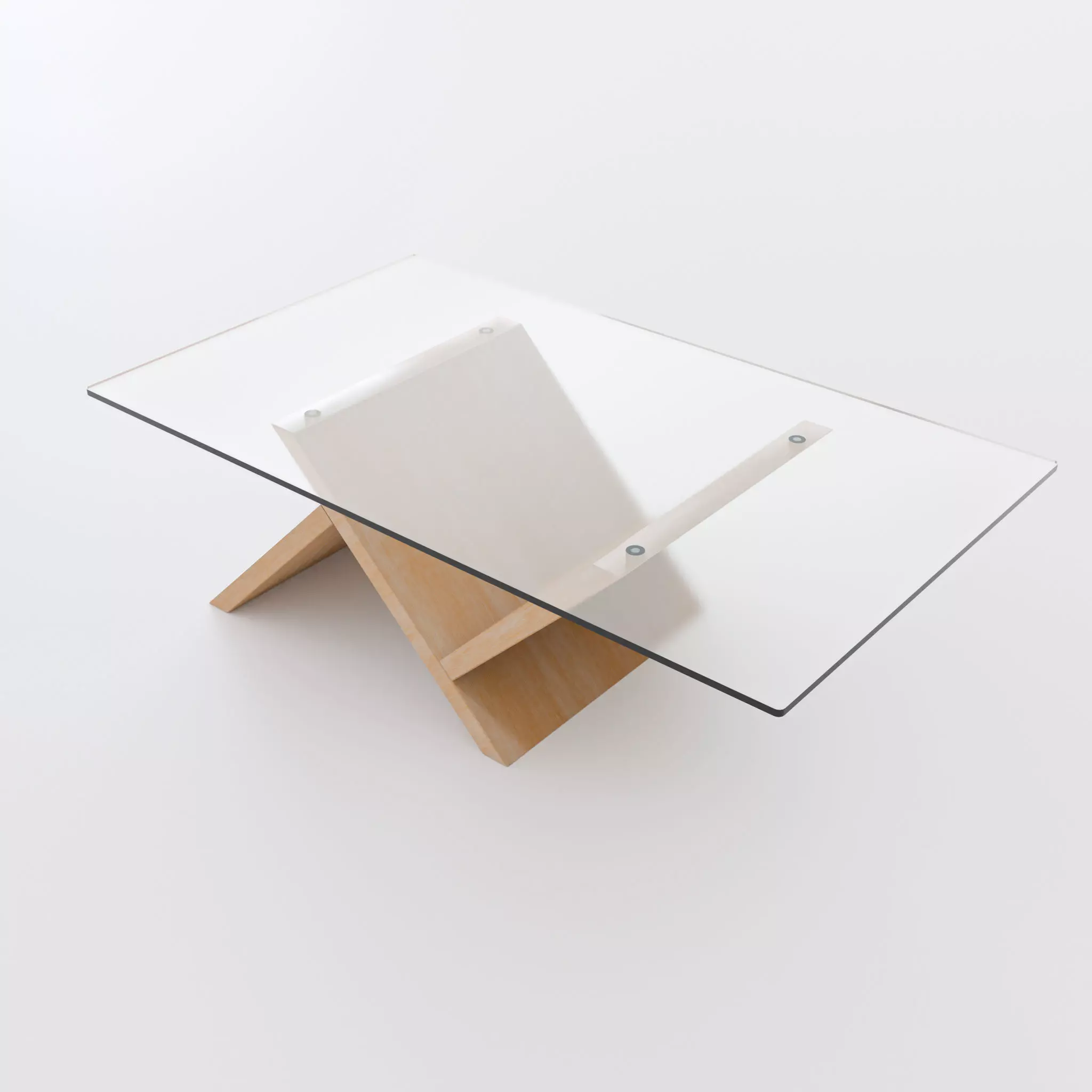 Glass Coffee Table Low-poly 3D model