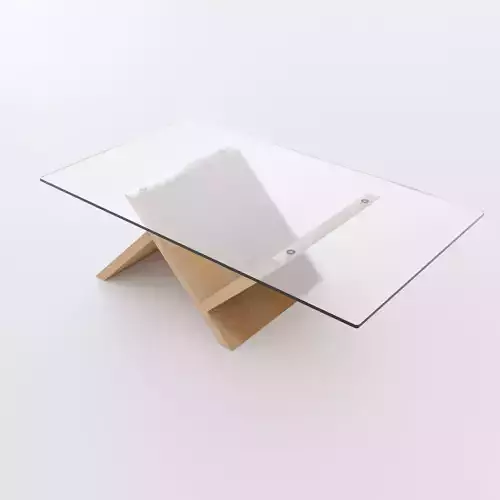 Glass Coffee Table Low-poly 3D model