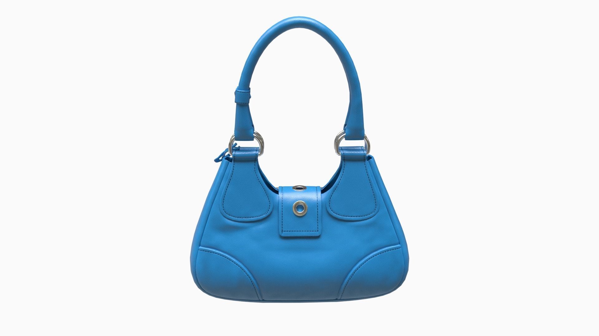 bag-handbag handbag with metal buckle 3D model_7