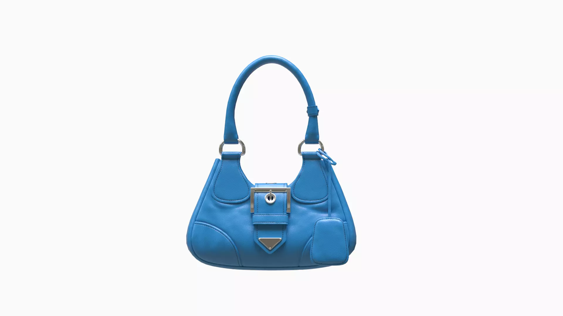 bag-handbag handbag with metal buckle 3D model_0