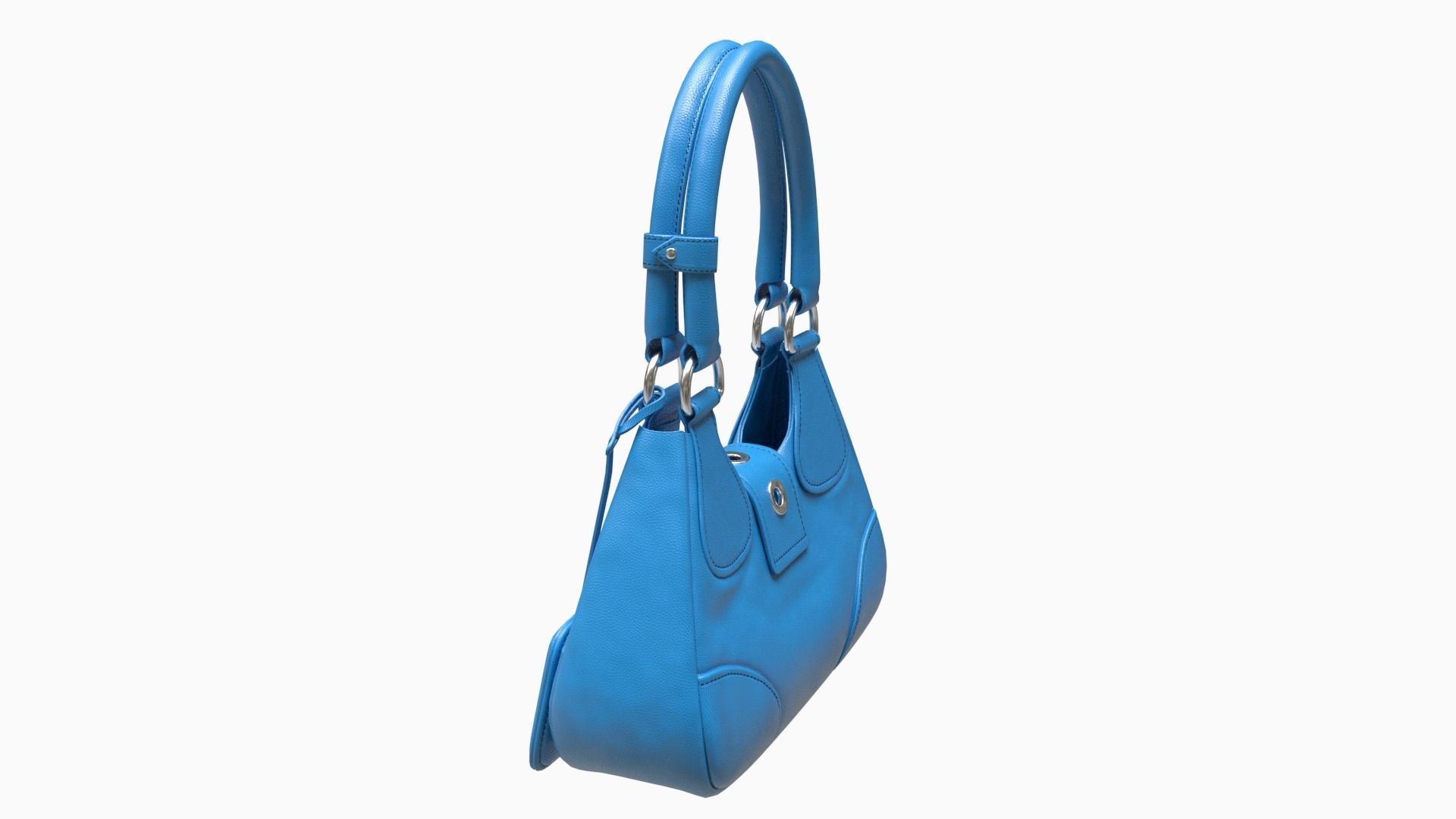bag-handbag handbag with metal buckle 3D model_5