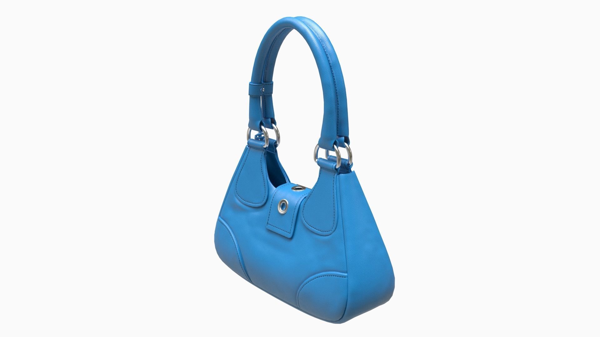 bag-handbag handbag with metal buckle 3D model_8