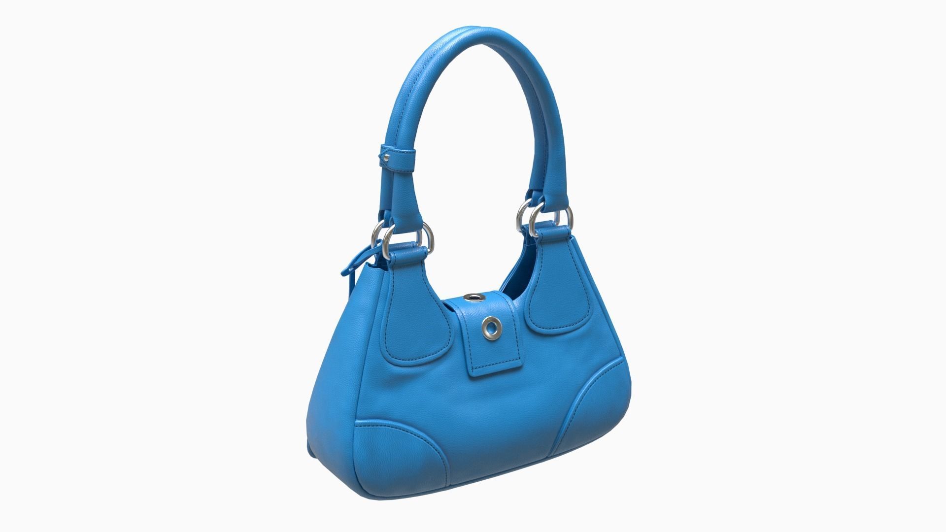 bag-handbag handbag with metal buckle 3D model_6