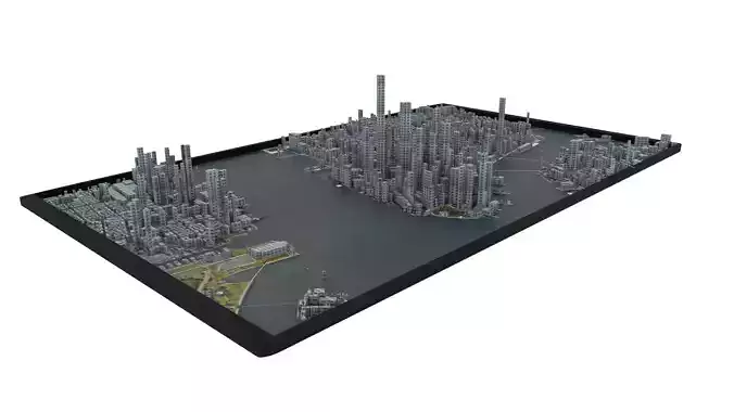 City of New York Low-poly 3D model