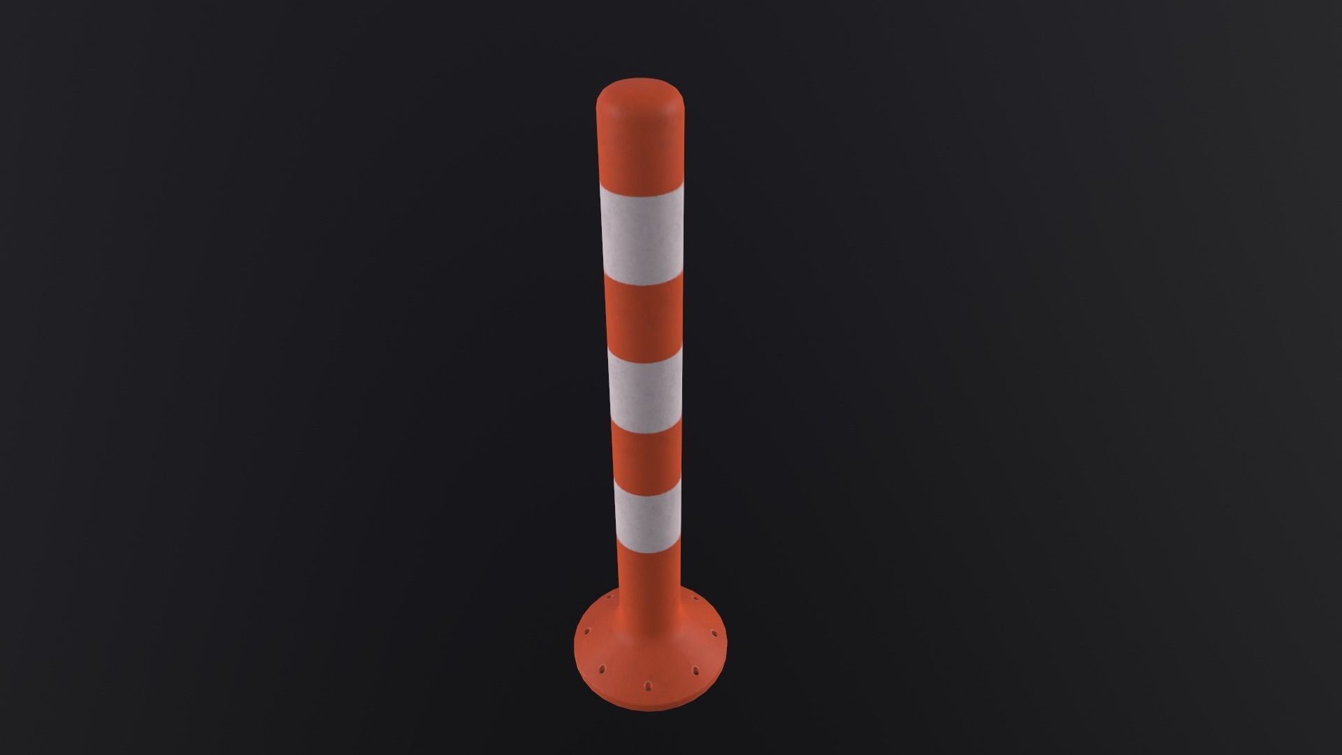 Traffic Bollard 3D Model Low-poly 3D model_3