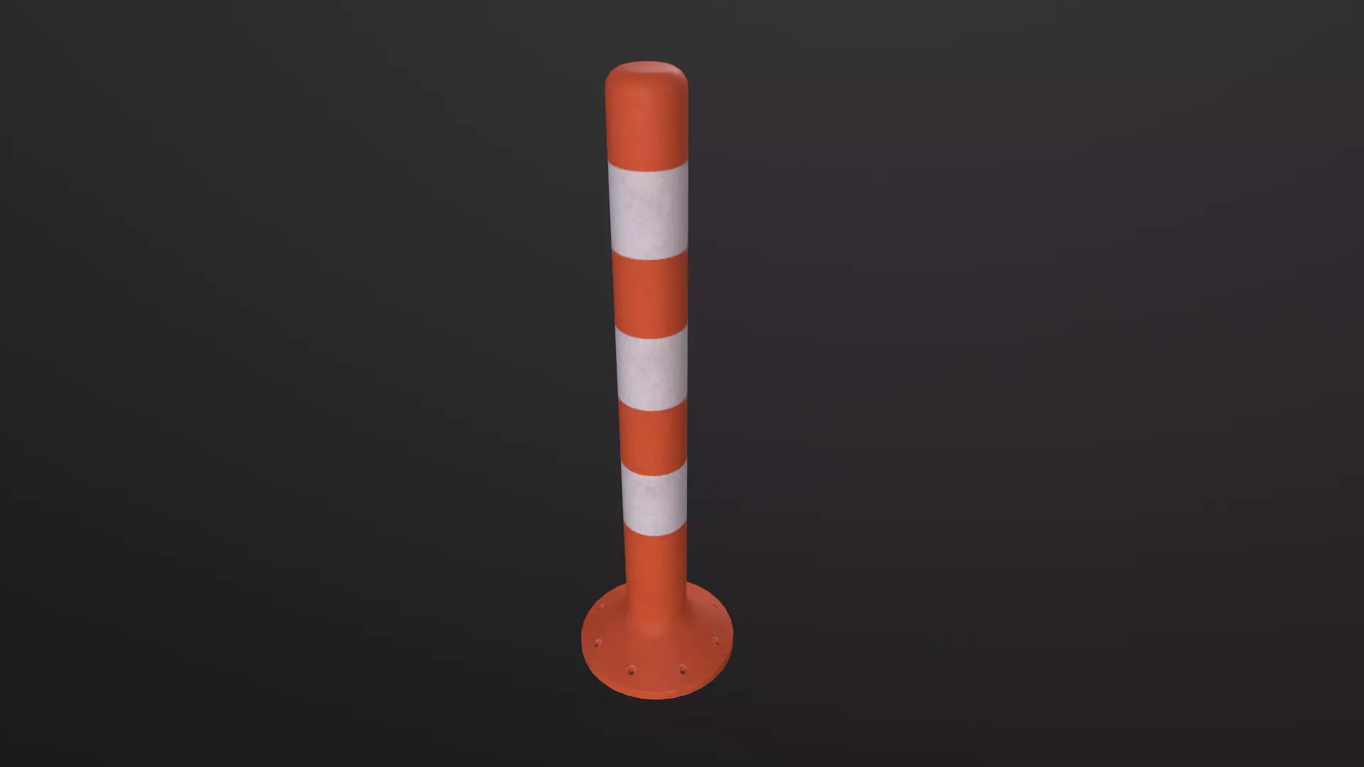 Traffic Bollard 3D Model Low-poly 3D model_0