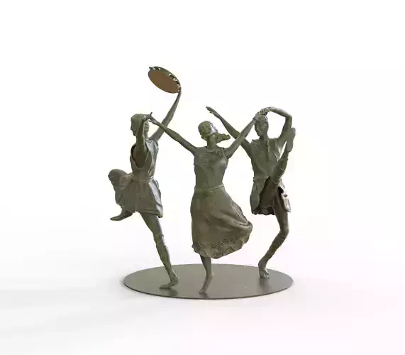 3 people dancing model