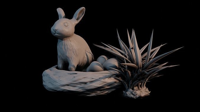 Easter basket - Osternest - 3d printable Miniature 3D model