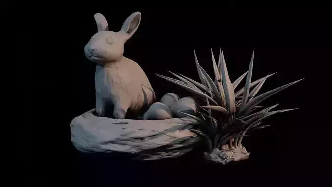 Easter basket - Osternest - 3d printable Miniature