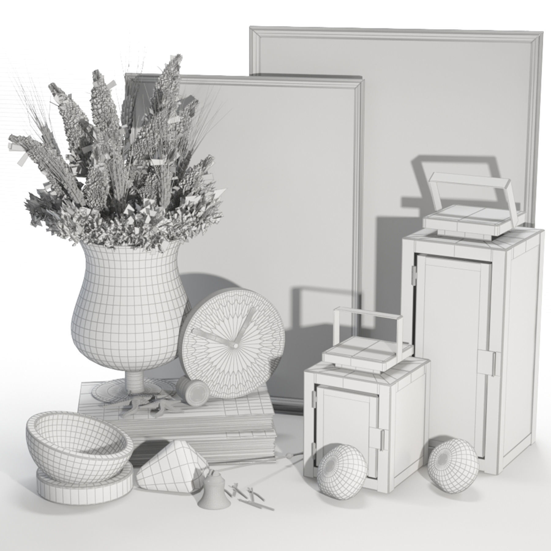 Decorative set 04 3D model_1