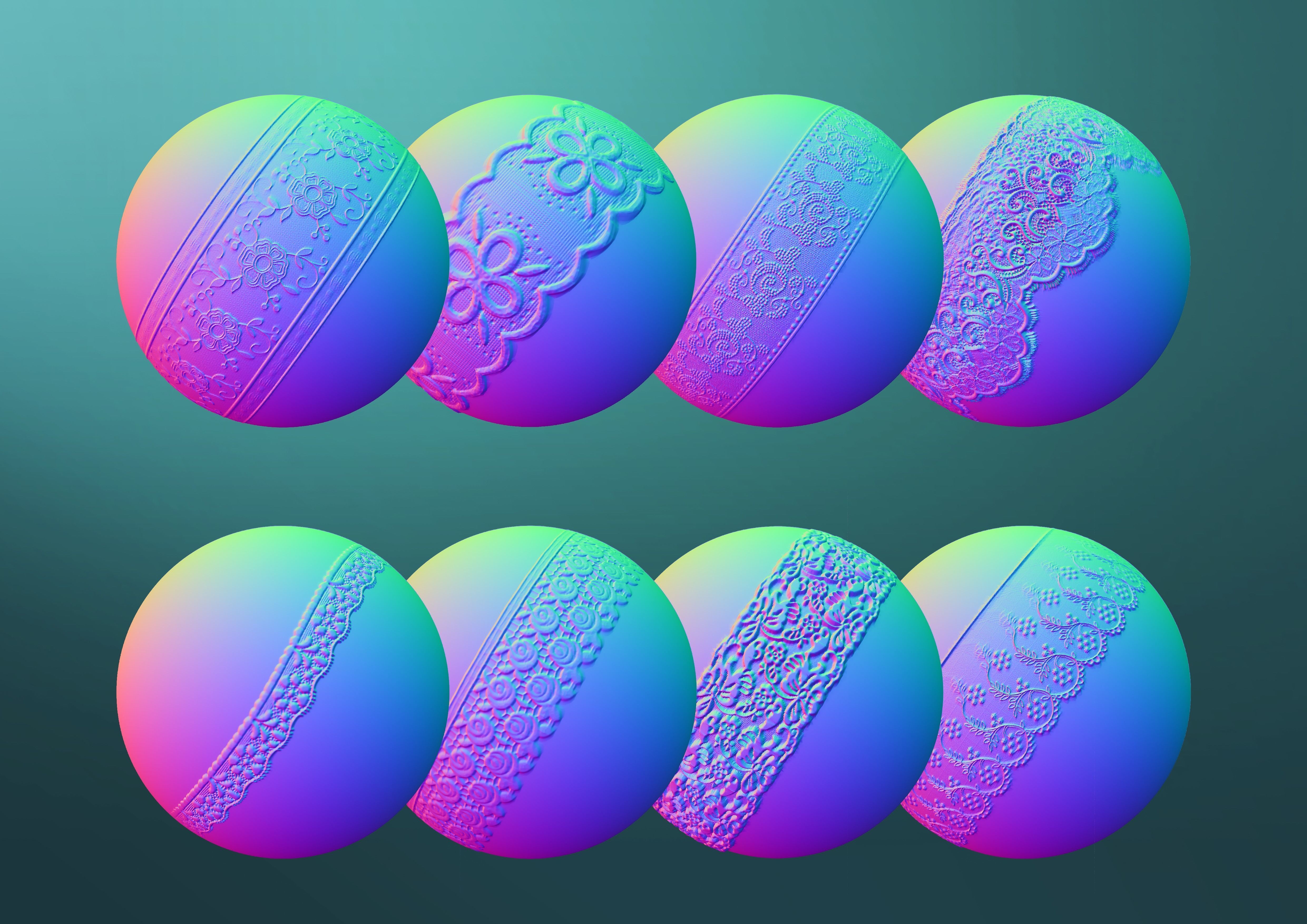 Lace Brushes - Mega Pack 3D model_5