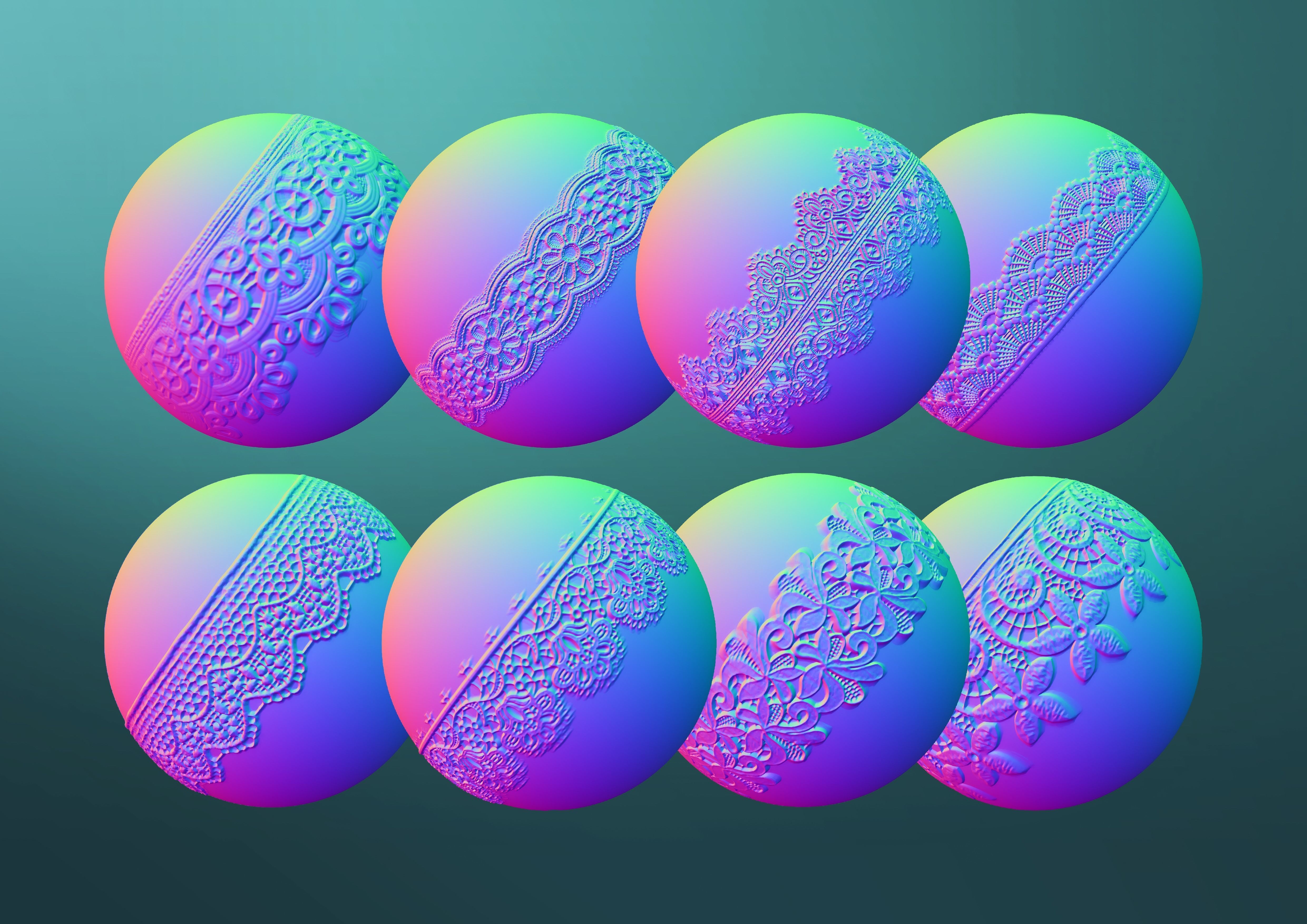 Lace Brushes - Mega Pack 3D model_6
