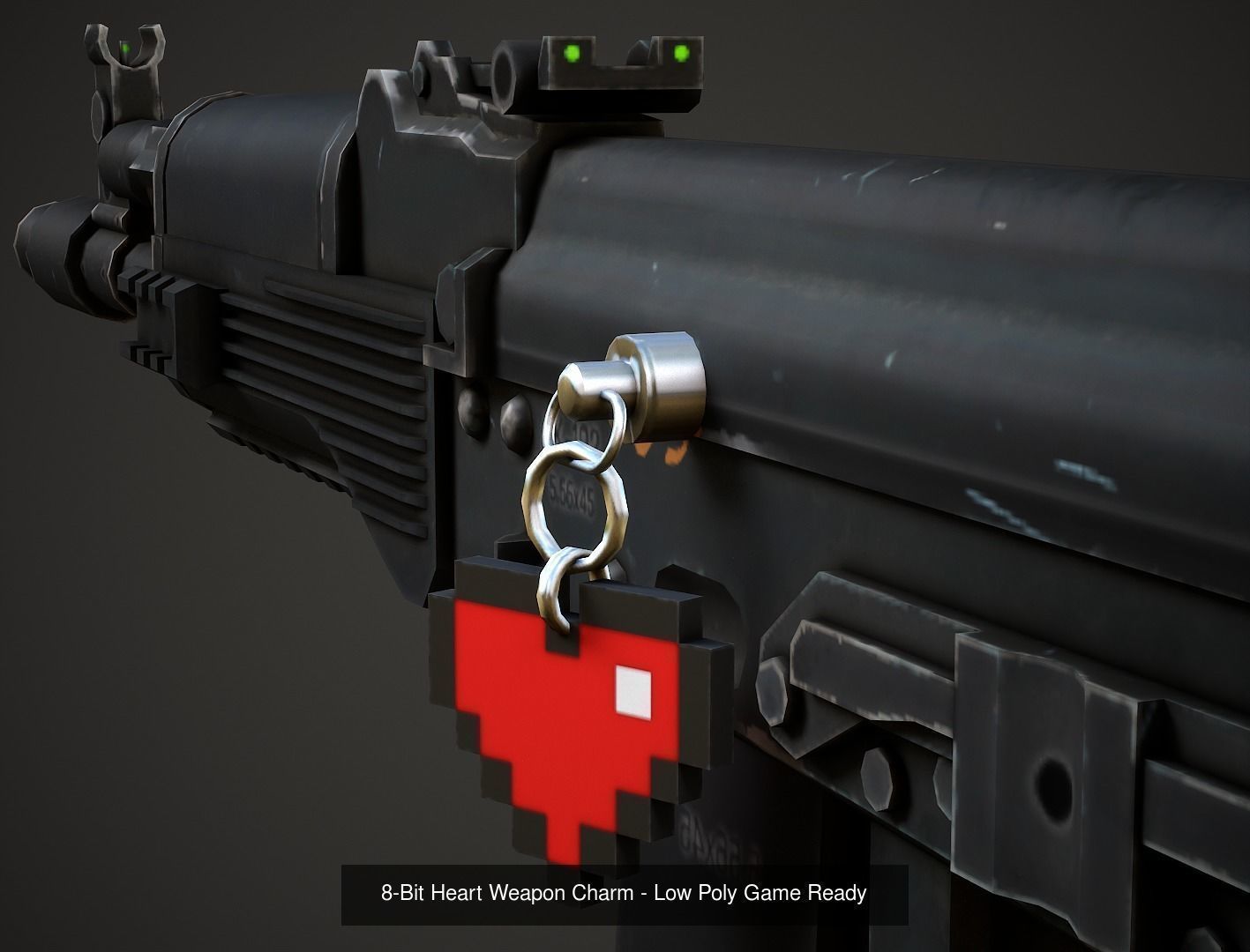 Weapon Charms Small Collection vol 01 - Low Poly Game Ready _1
