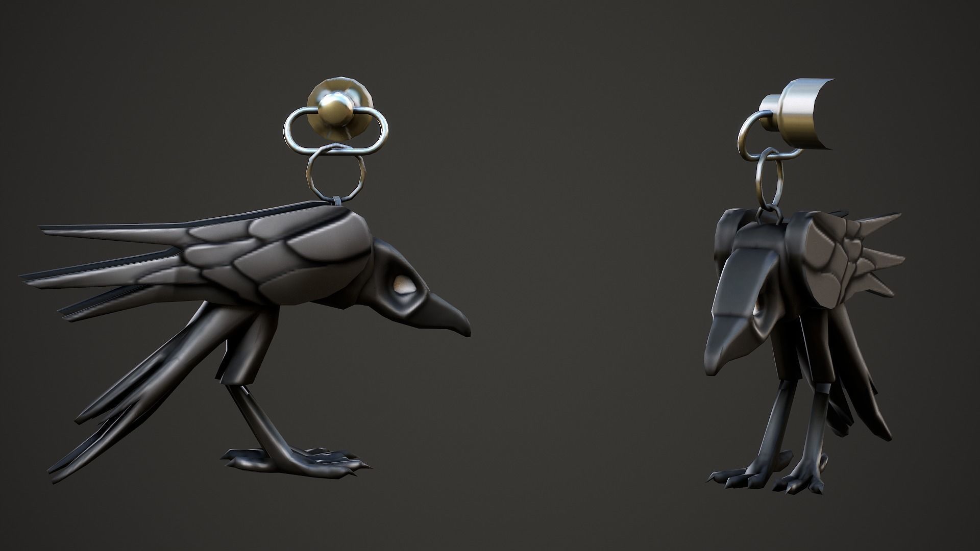 Weapon Charms Small Collection vol 01 - Low Poly Game Ready _24