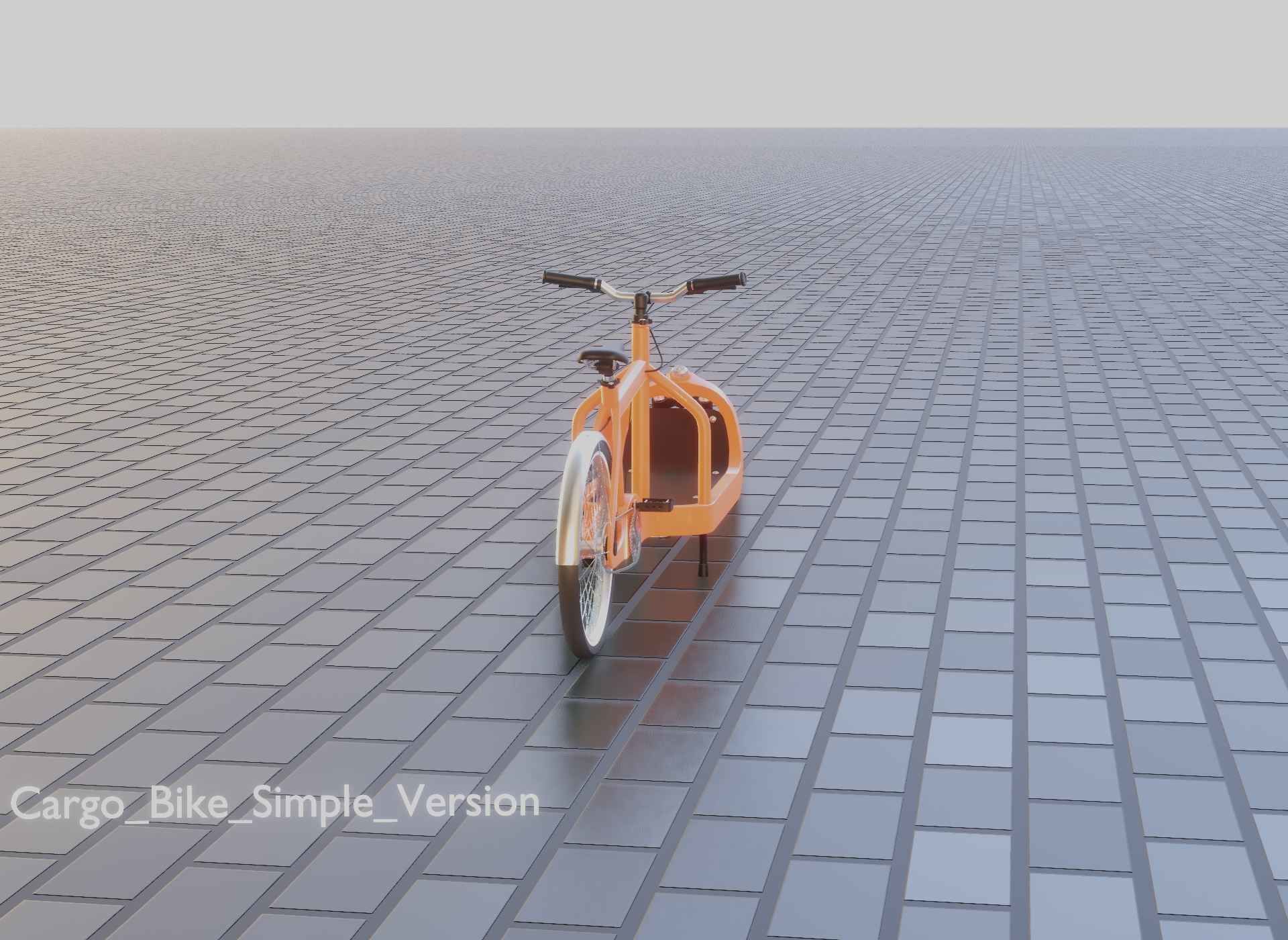 Cargo Bike Simple Version Low-poly 3D model_84