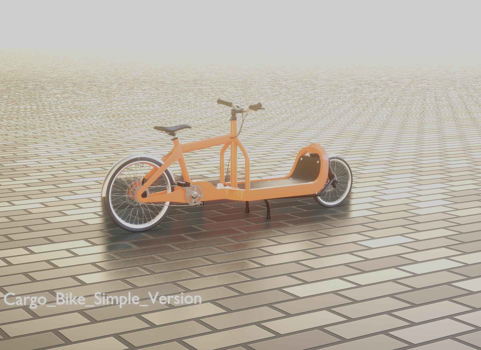 Cargo Bike Simple Version Low-poly 3D model_91