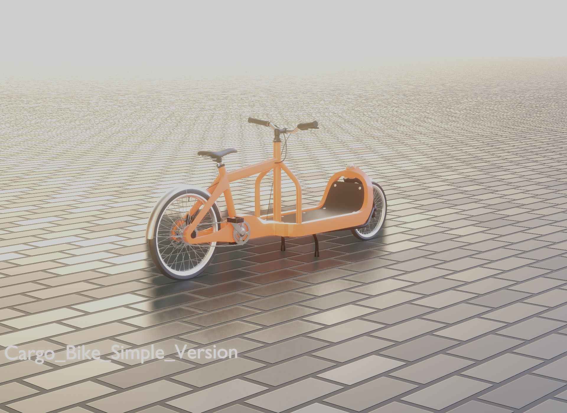 Cargo Bike Simple Version Low-poly 3D model_87