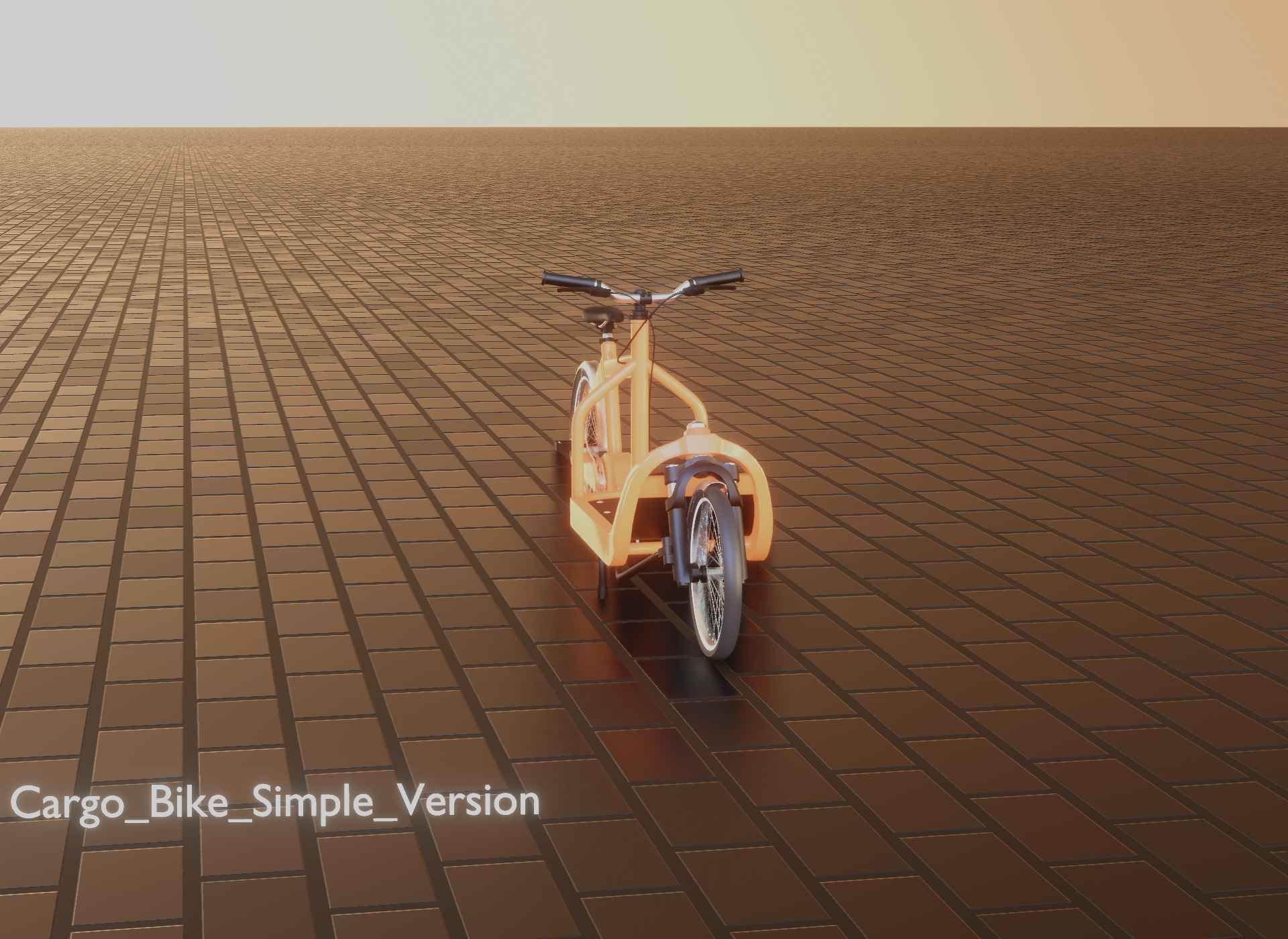 Cargo Bike Simple Version Low-poly 3D model_40