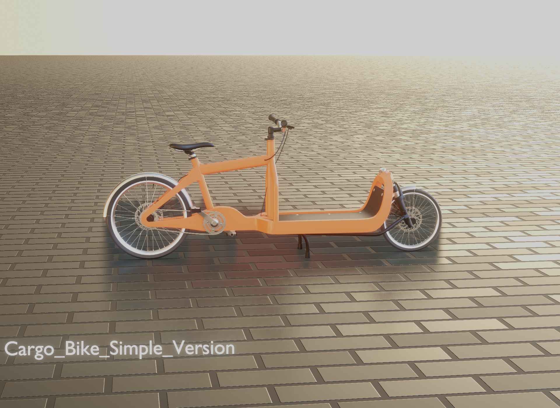 Cargo Bike Simple Version Low-poly 3D model_103