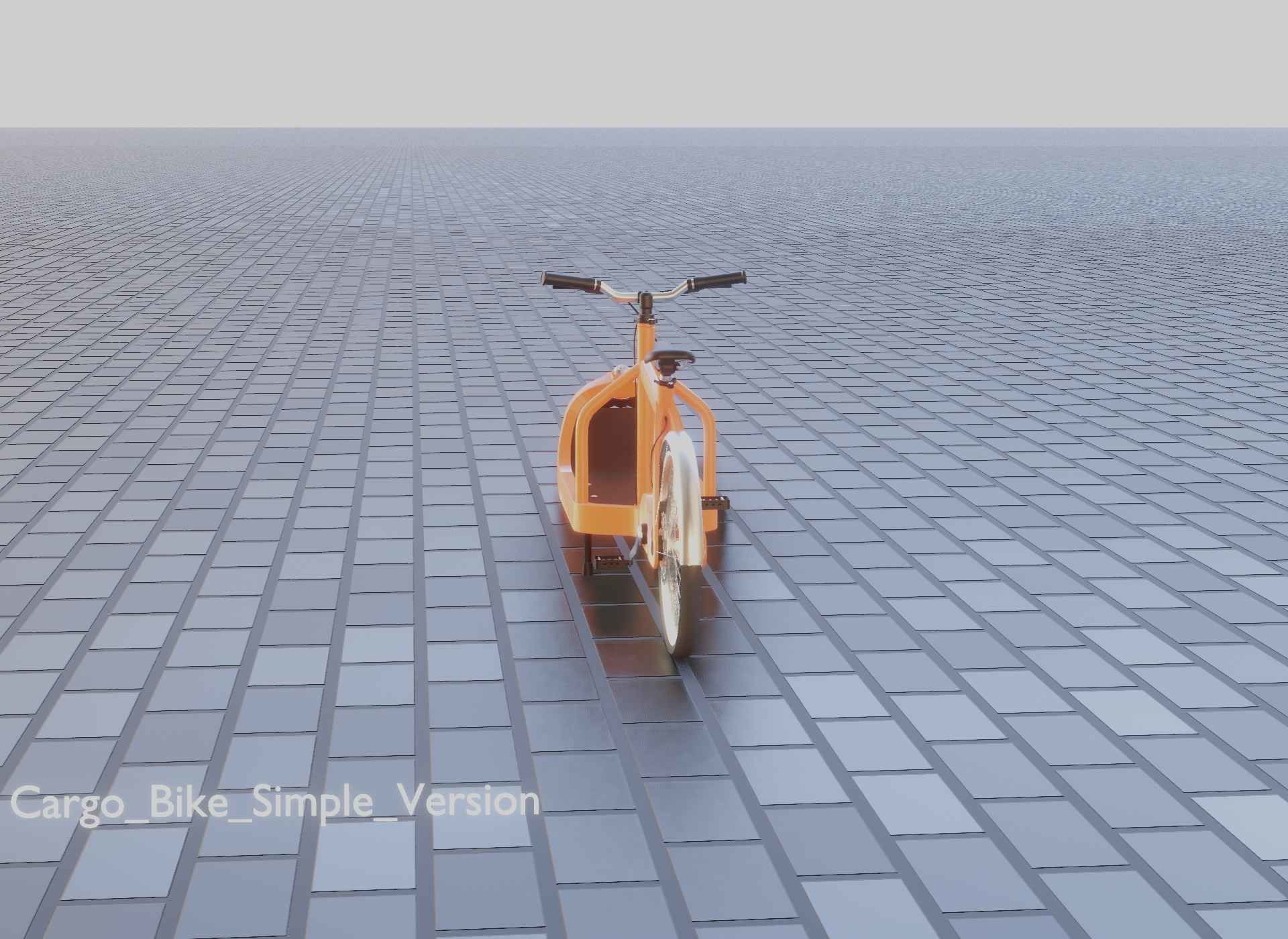 Cargo Bike Simple Version Low-poly 3D model_22