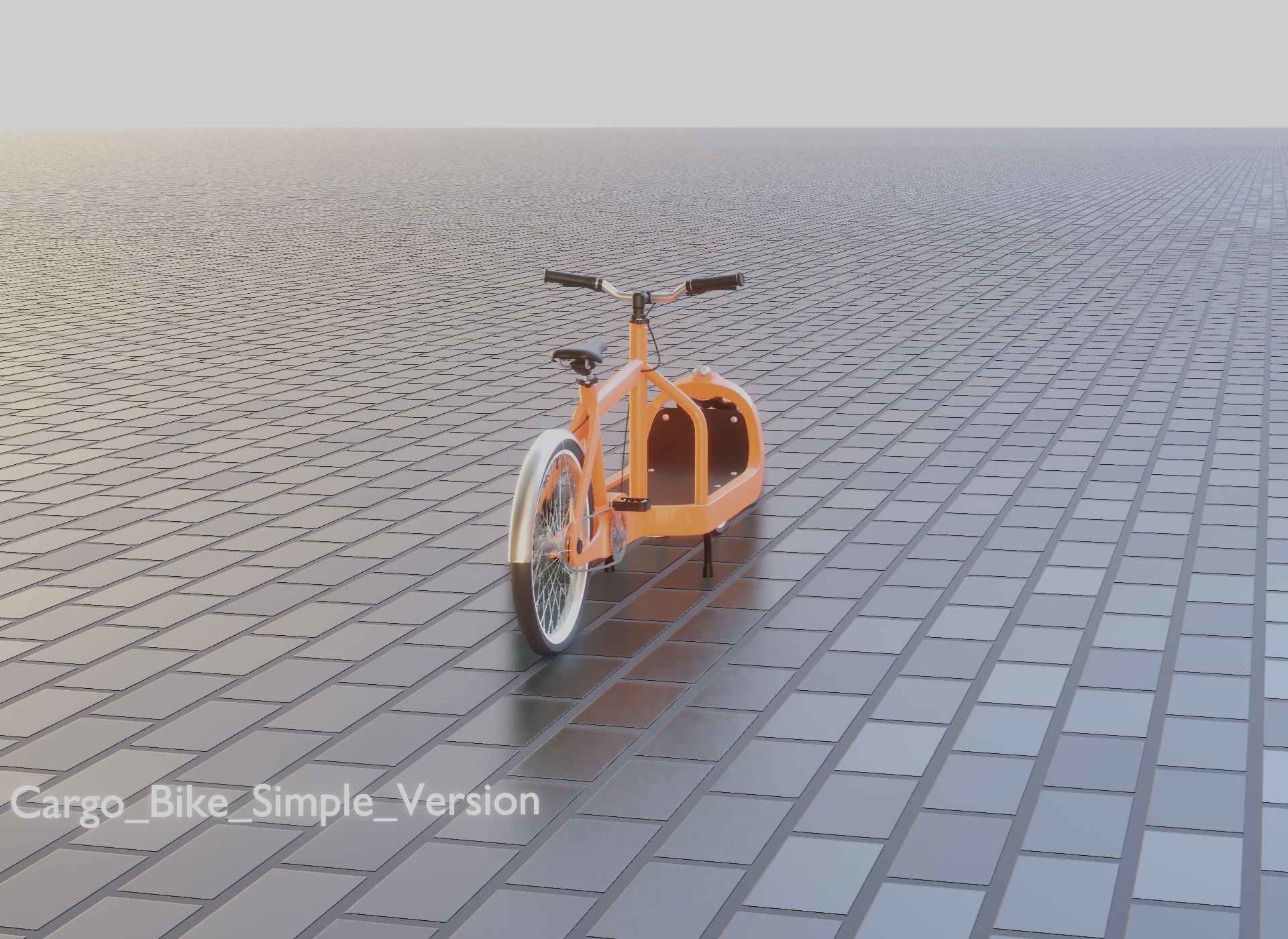 Cargo Bike Simple Version Low-poly 3D model_94