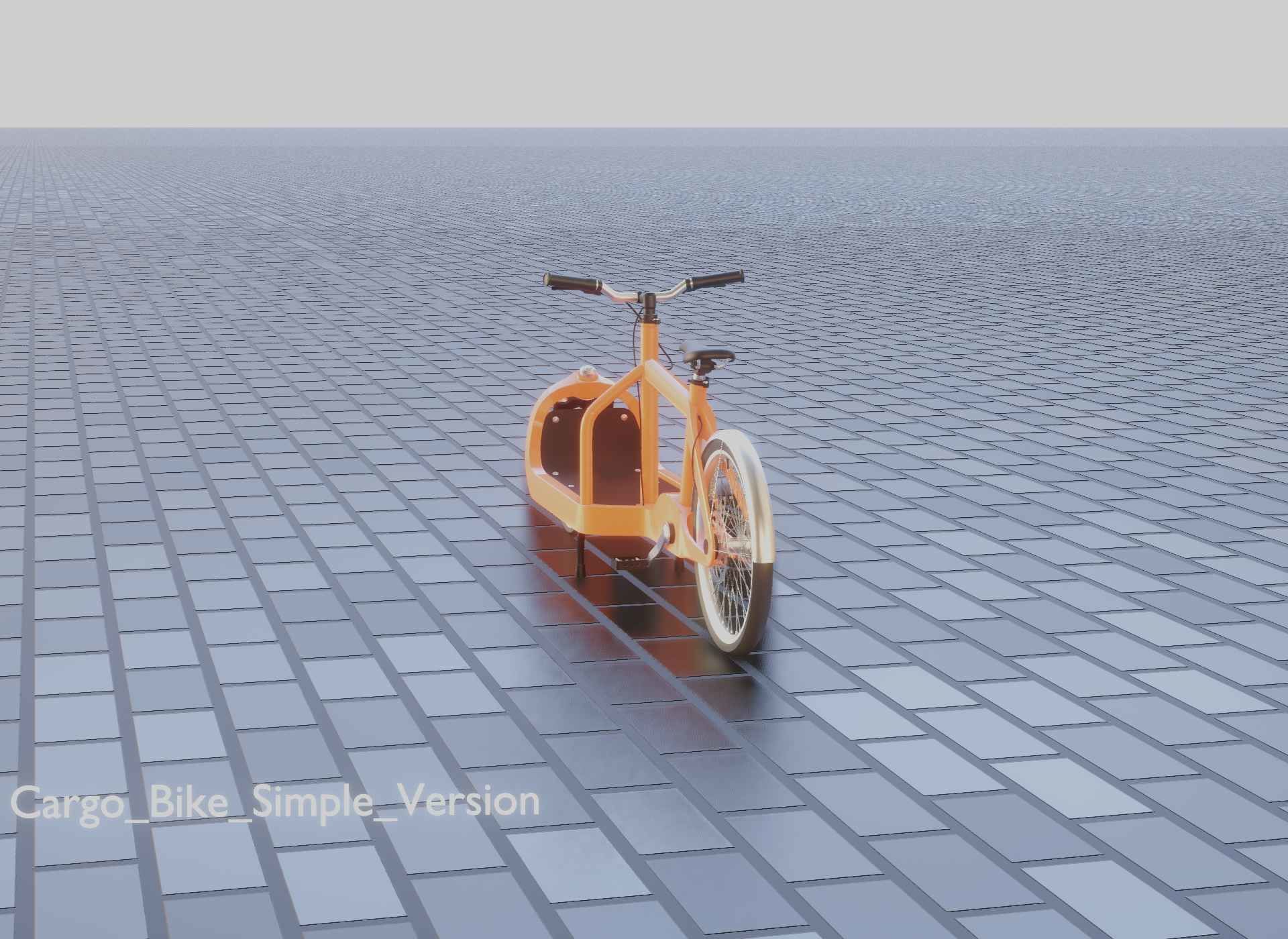 Cargo Bike Simple Version Low-poly 3D model_81