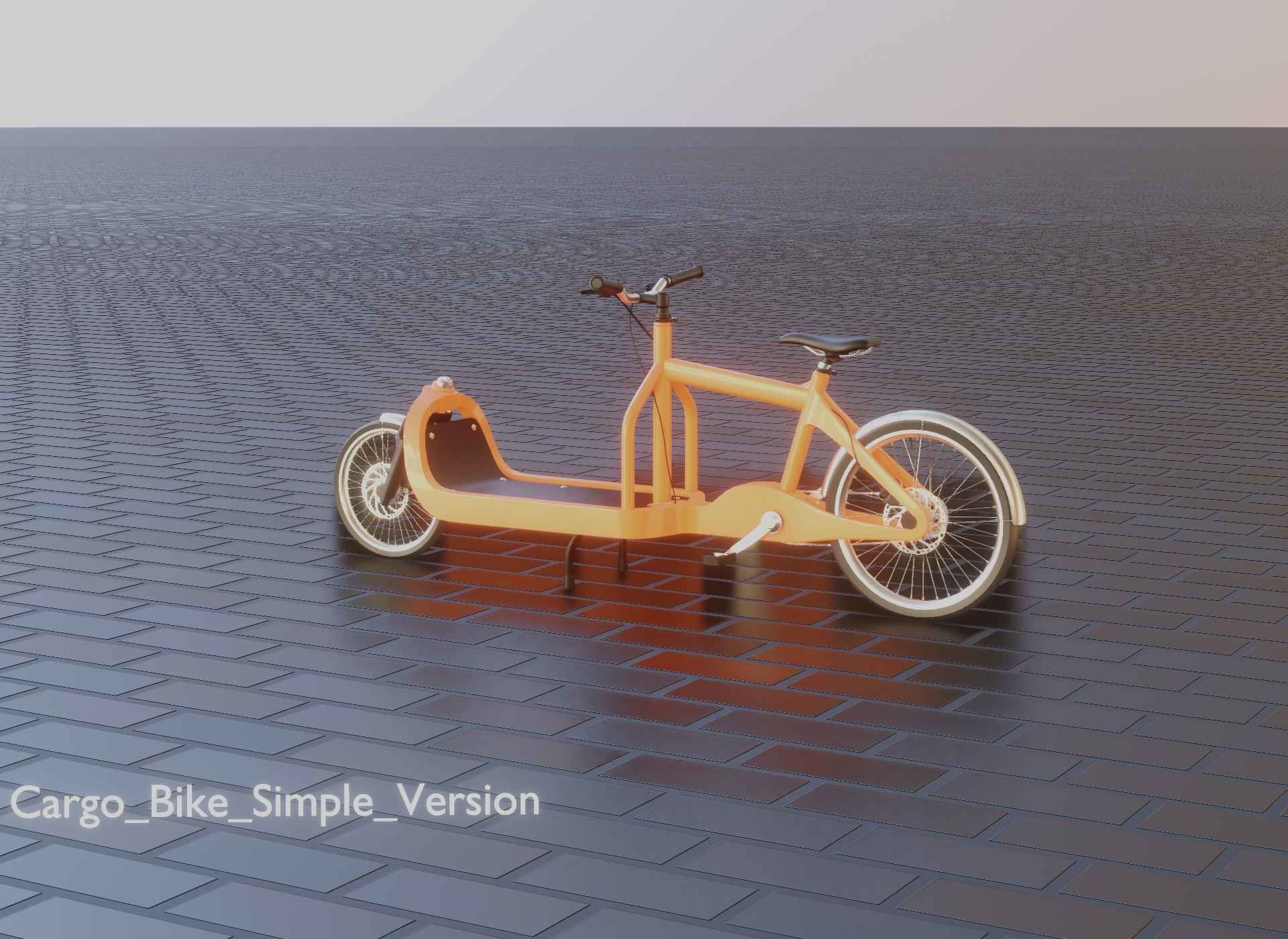 Cargo Bike Simple Version Low-poly 3D model_61