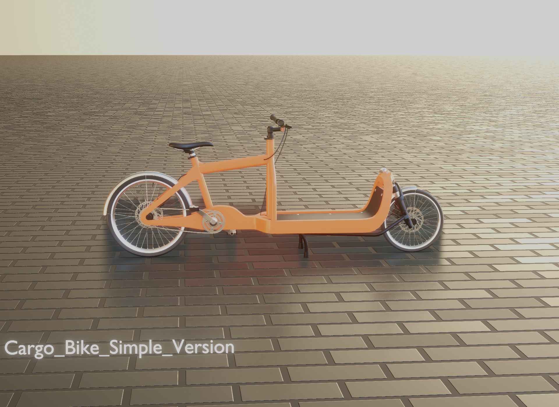 Cargo Bike Simple Version Low-poly 3D model_100