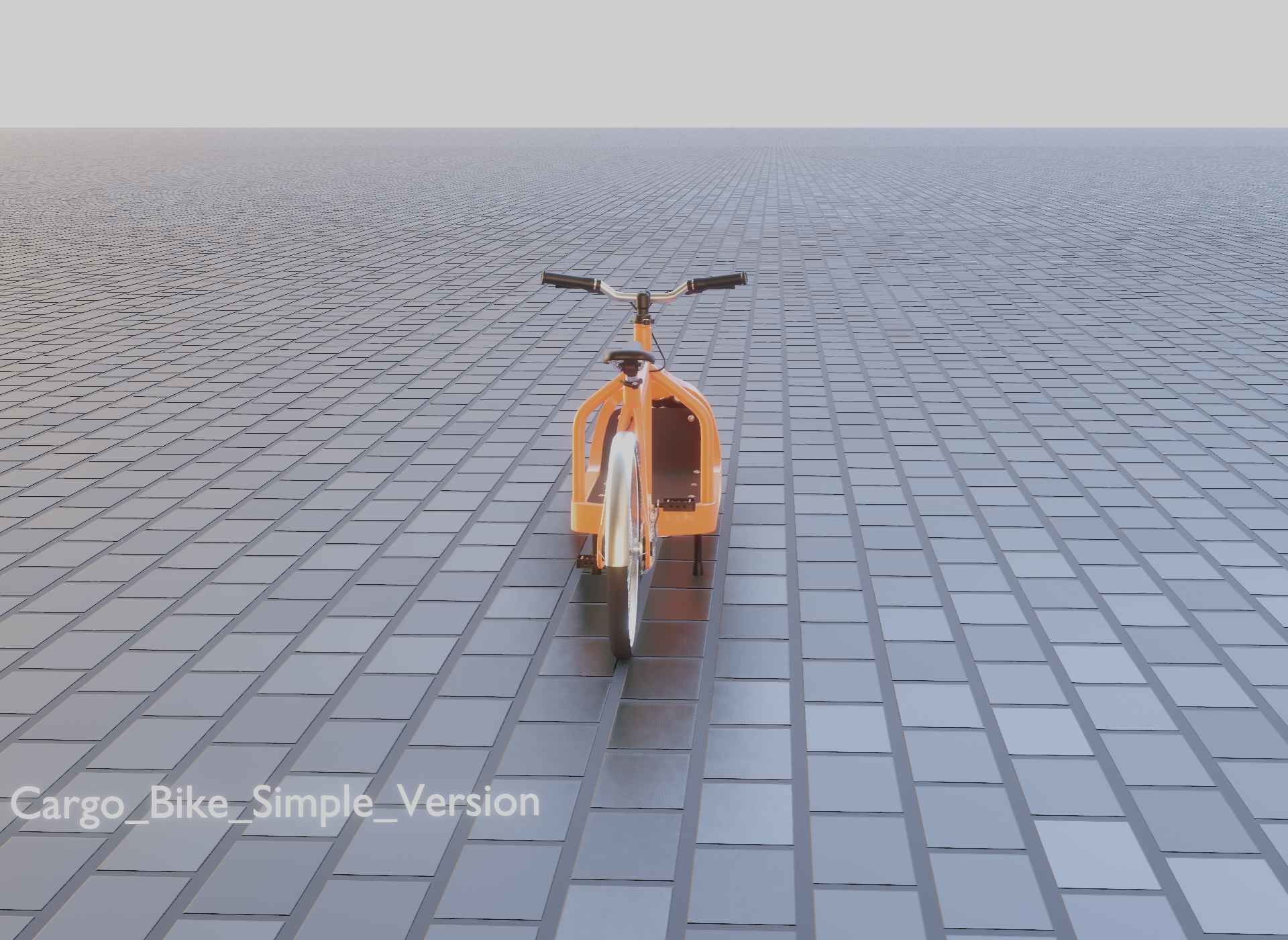Cargo Bike Simple Version Low-poly 3D model_41
