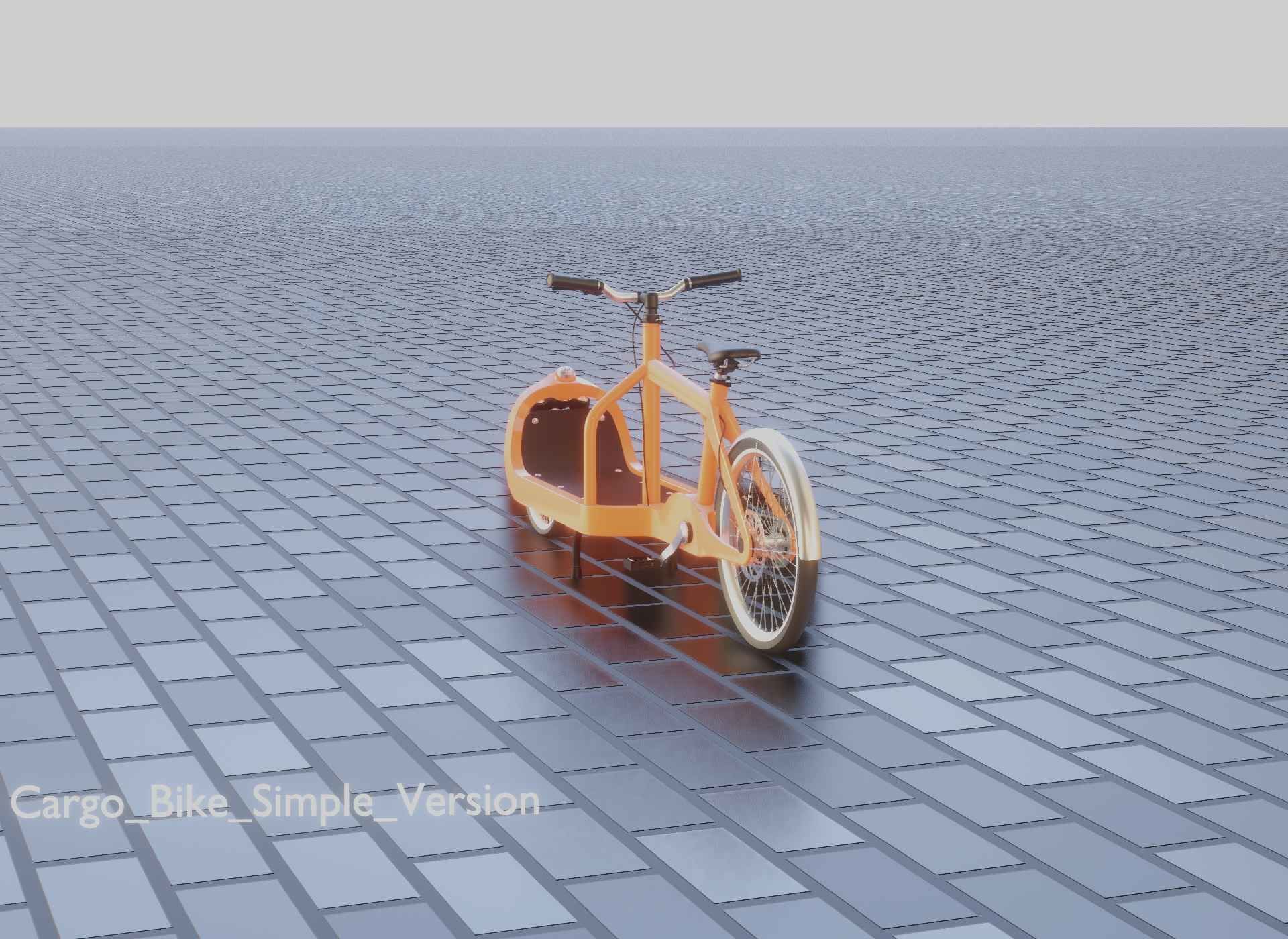 Cargo Bike Simple Version Low-poly 3D model_82