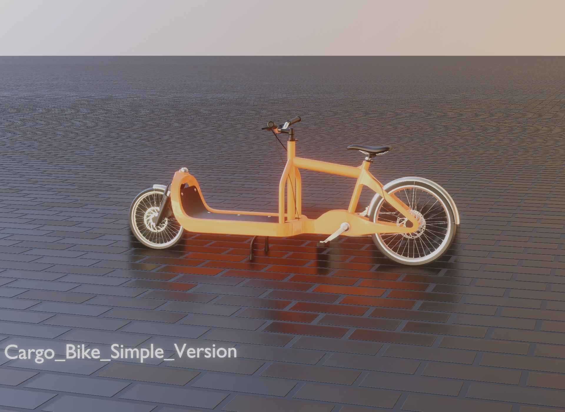 Cargo Bike Simple Version Low-poly 3D model_20