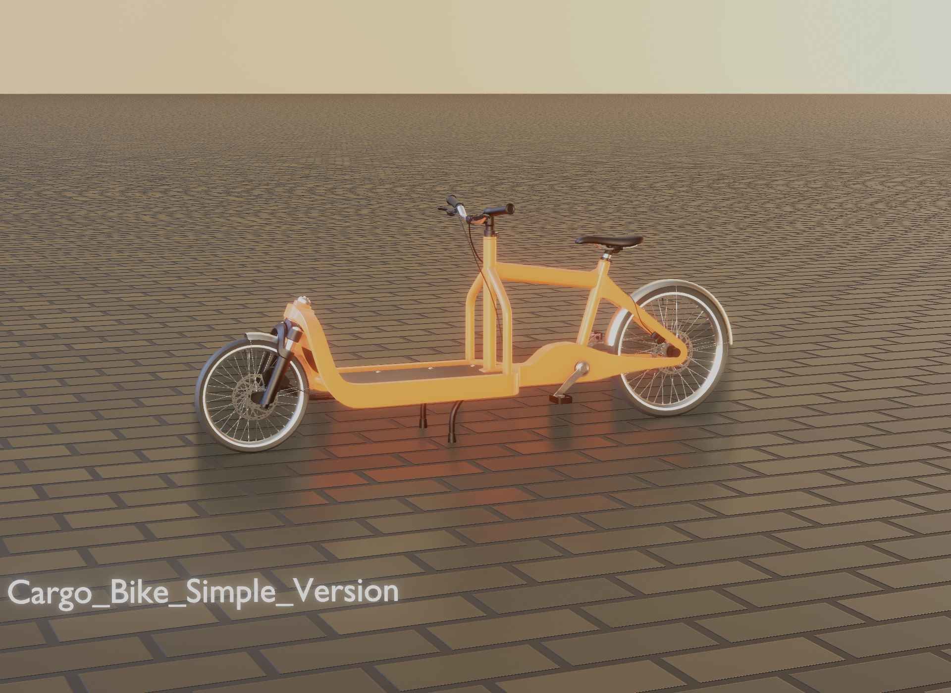 Cargo Bike Simple Version Low-poly 3D model_51