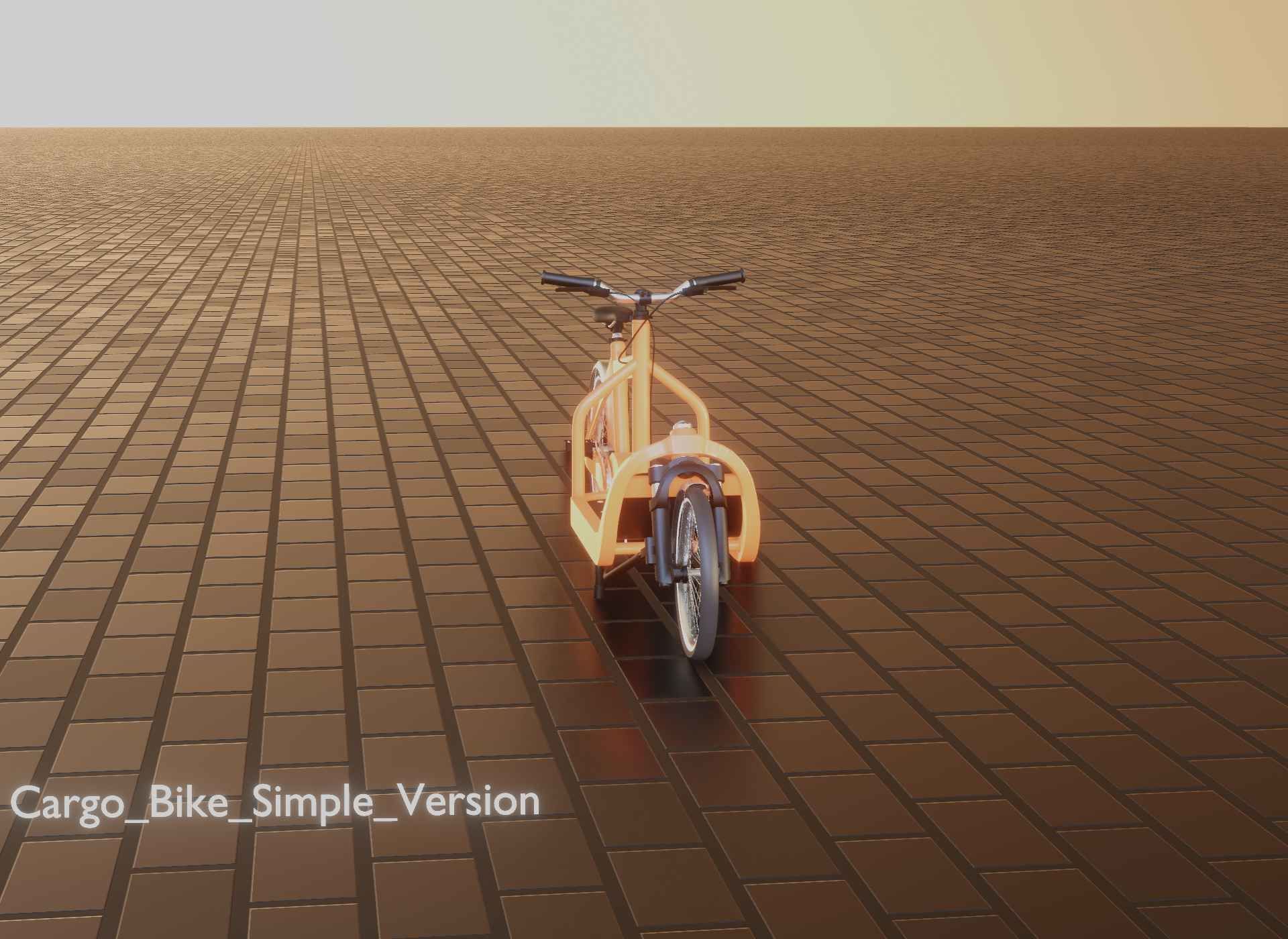 Cargo Bike Simple Version Low-poly 3D model_45