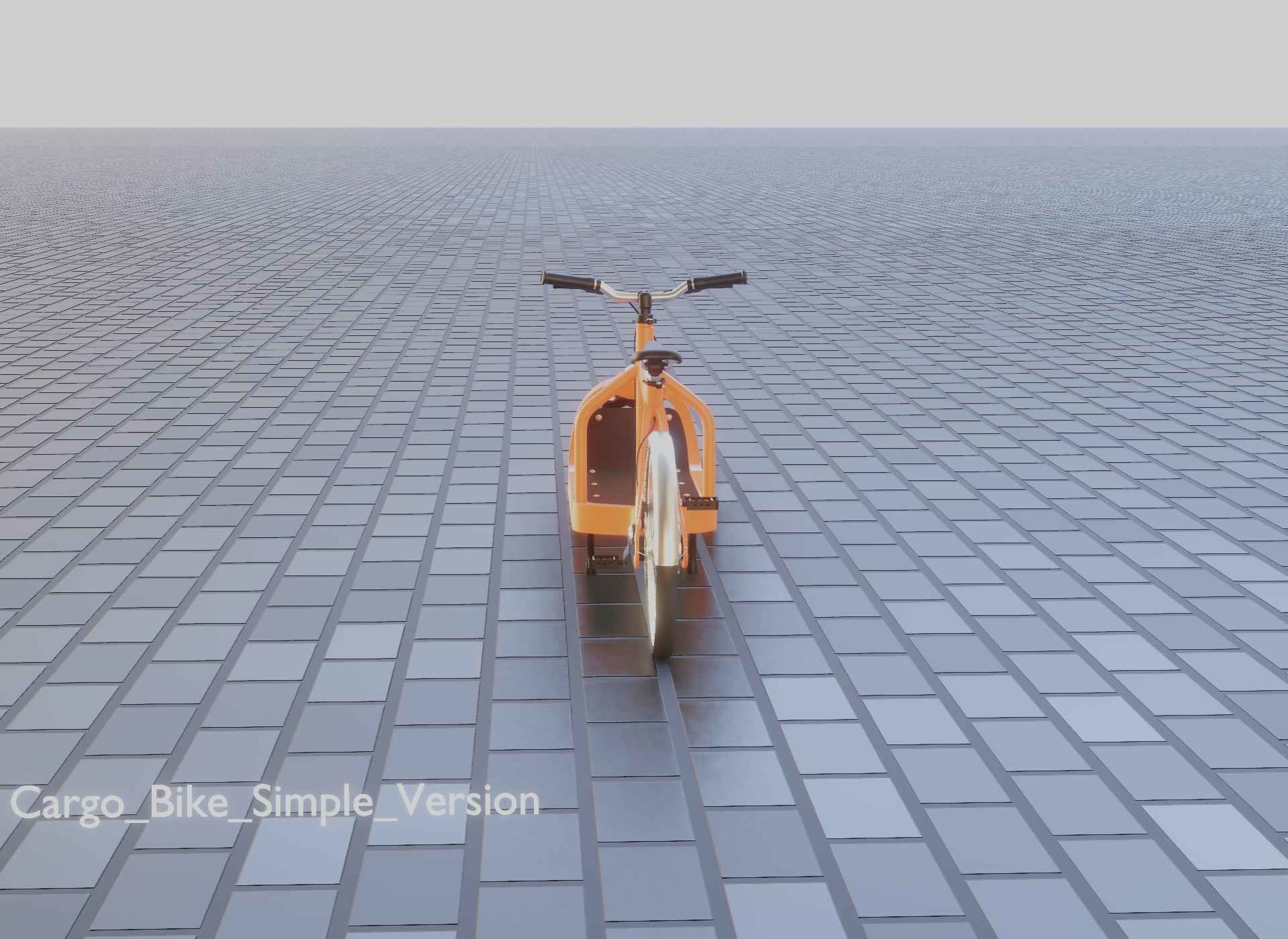 Cargo Bike Simple Version Low-poly 3D model_15