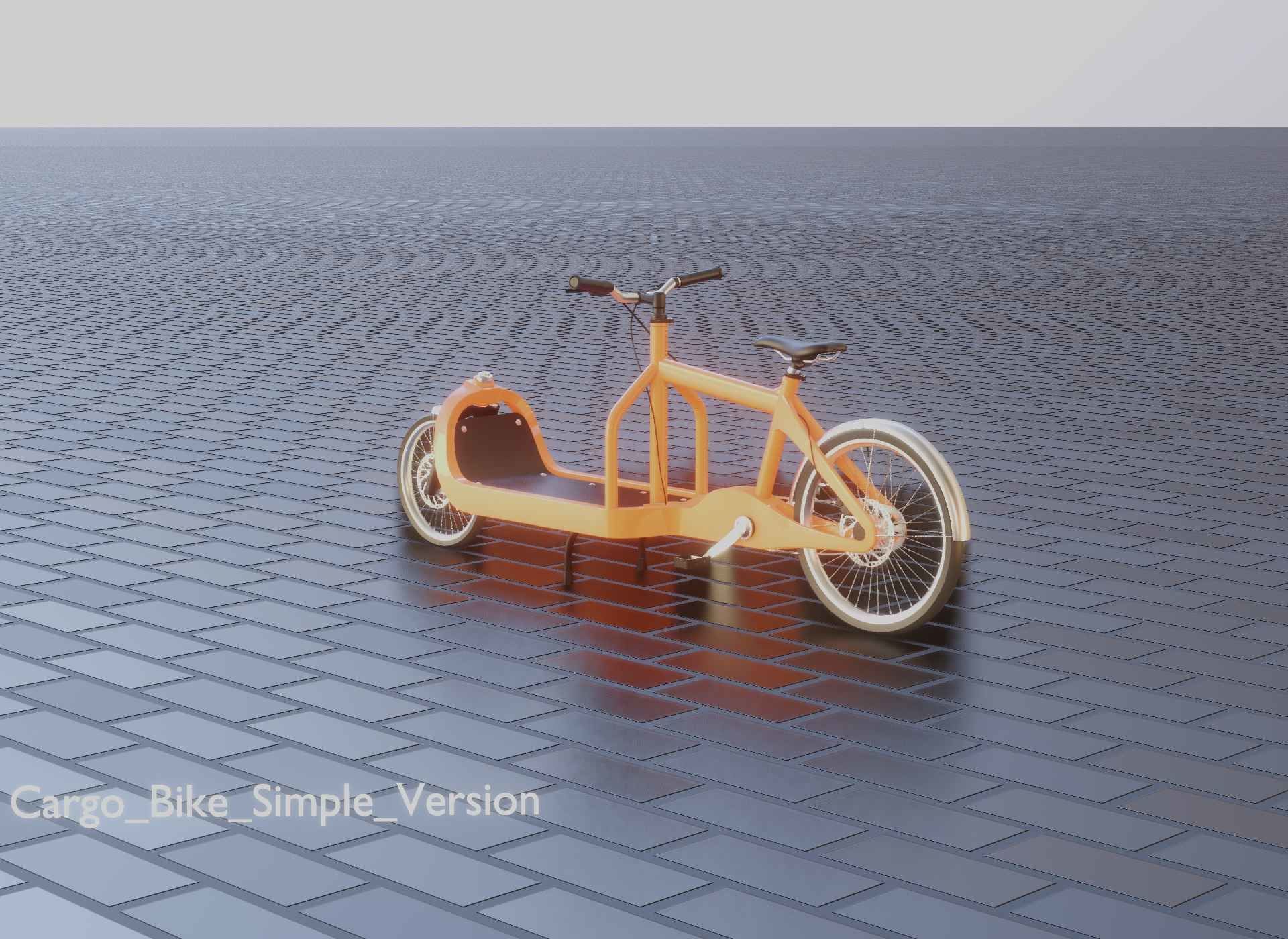 Cargo Bike Simple Version Low-poly 3D model_67